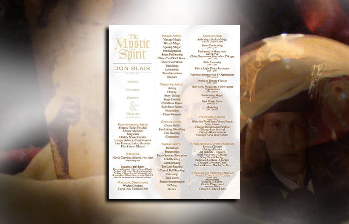 Resume of Don Blair - Magician
